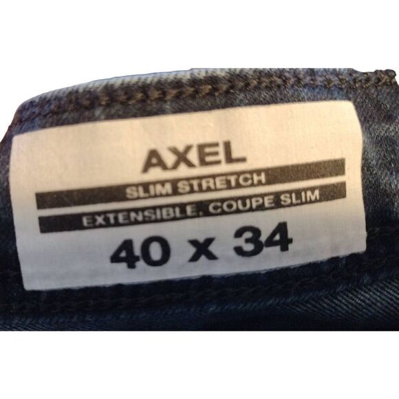 buffalo david bitton jeans mens axel slim stretch extendable coupe 40x34 - Dark - Picture 5 of 10